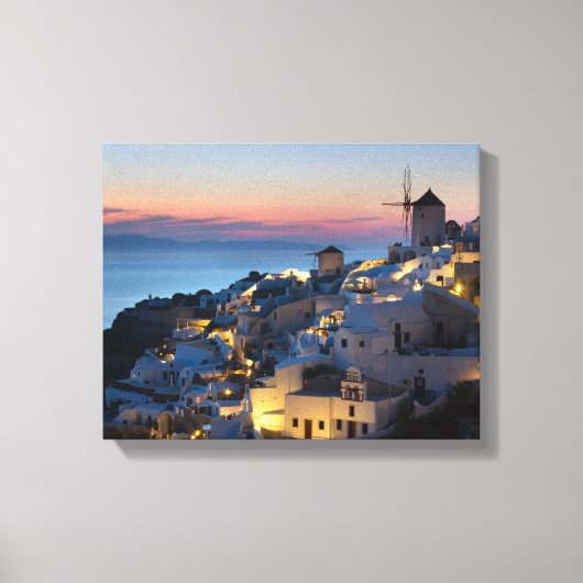 Toile Coucher de soleil à Oia Grèce (Recto)