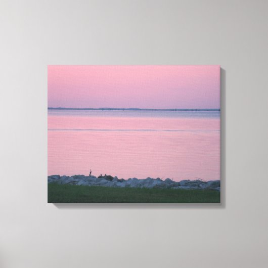 Toile Coucher de soleil à Rend Lake Illinois (Recto)