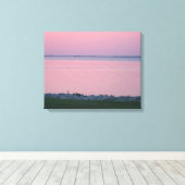 Toile Coucher de soleil à Rend Lake Illinois (Insitu (Plancher de Bois))