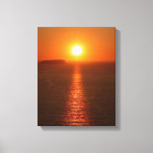 Coucher de soleil à Santorin - île grecque -