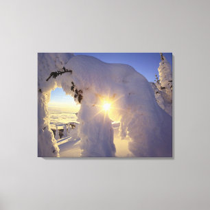 Toile Coucher de soleil à travers les Snowghosts à Big M