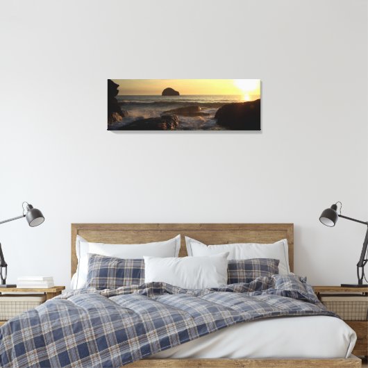 Toile Coucher de soleil à Trebarwith Strand. (Insitu(Chambre))