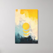 Toile Coucher de soleil abstrait – Calme doré sur les ho (Recto)