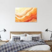 Toile Coucher de soleil abstrait désert chaud terracotta (Insitu(Chambre))