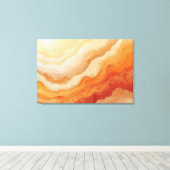 Toile Coucher de soleil abstrait désert chaud terracotta (Insitu (Plancher de Bois))