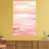 Toile Coucher de soleil abstrait rose côtier (Insitu(Salon))