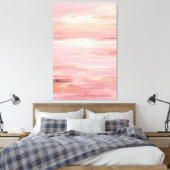 Toile Coucher de soleil abstrait rose côtier (Insitu(Chambre))