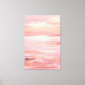 Toile Coucher de soleil abstrait rose côtier (Recto)