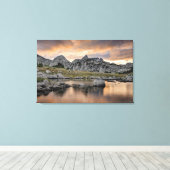 Toile Coucher de soleil au lac Pyramid (Insitu (Plancher de Bois))