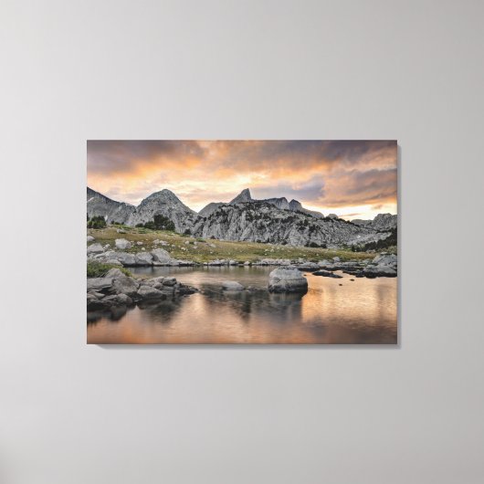 Toile Coucher de soleil au lac Pyramid (Recto)