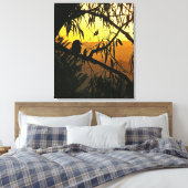 Toile Coucher de soleil australien Kookaburra Silhouette (Insitu(Chambre))