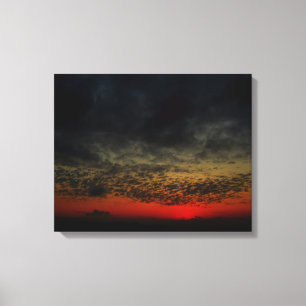 Toile Coucher de soleil avant la tempête