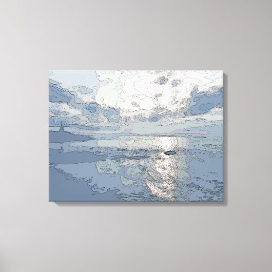 TOILE COUCHER DE SOLEIL BLEU (Recto)