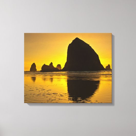 Toile Coucher de soleil, Cannon Beach, Oregon, États-Uni (Recto)