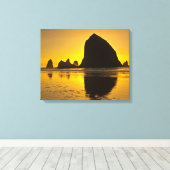 Toile Coucher de soleil, Cannon Beach, Oregon, États-Uni (Insitu (Plancher de Bois))
