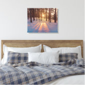 Toile Coucher de soleil dans la pinède d'hiver (Insitu(Chambre))