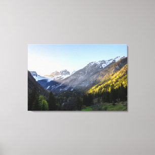 Toile Coucher de soleil dans la vallée de Trenta, Slovén
