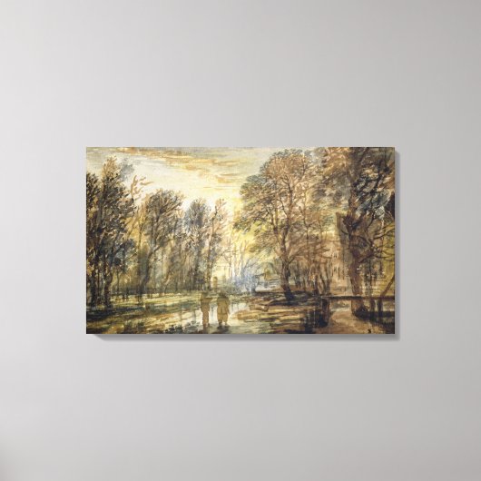 Toile Coucher de soleil dans le bois (Recto)