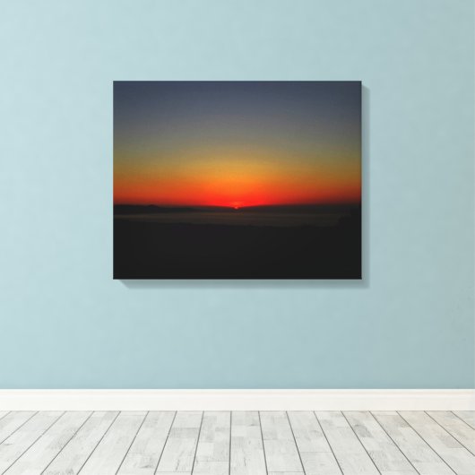 Toile Coucher de soleil dans l'eau (Insitu (Plancher de Bois))