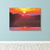 TOILE COUCHER DE SOLEIL DANS L'ÉTAT DE NEW YORK (Insitu (Plancher de Bois))