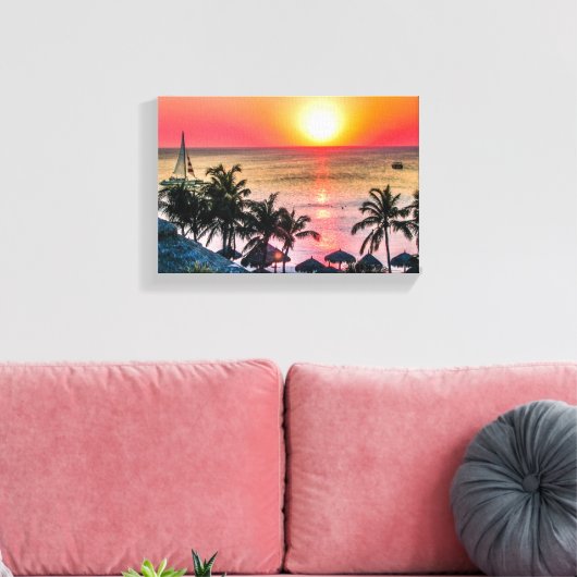 Toile Coucher de soleil d'Aruba (Insitu(Salon))