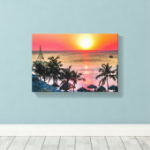 Toile Coucher de soleil d'Aruba (Insitu (Plancher de Bois))