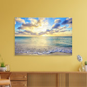 Toile Coucher de soleil d'Aruba au-dessus de la mer mobi (Insitu(Salon))