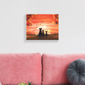 Toile Coucher de soleil d'automne (Insitu(Salon))