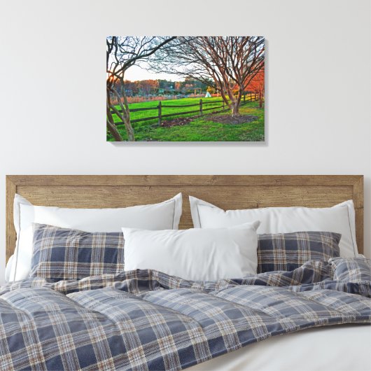 Toile Coucher de soleil d'automne par Shirley Taylor (Insitu(Chambre))