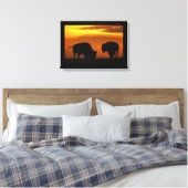 Toile coucher de soleil de bison (Insitu(Chambre))