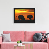 Toile coucher de soleil de bison (Insitu(Salon))
