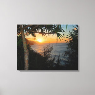 Toile Coucher de soleil de la côte de Kauai Na Pali