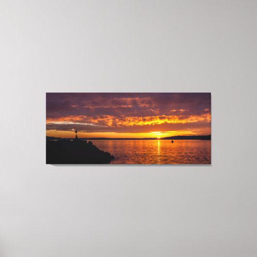 Toile coucher de soleil de la Marina des Moines (Recto)