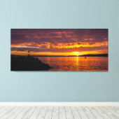 Toile coucher de soleil de la Marina des Moines (Insitu (Plancher de Bois))