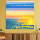 Toile Coucher de soleil de la mer d'Orange (Insitu(Salon))