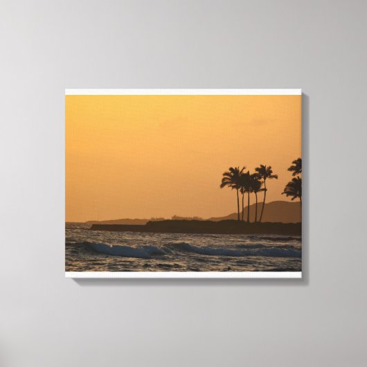 Toile Coucher de soleil de l'océan de Kauai (Recto)