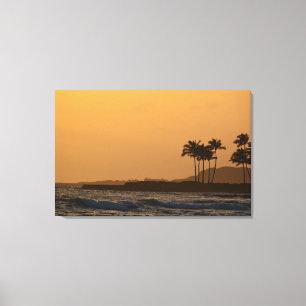 Toile Coucher de soleil de l'océan de Kauai