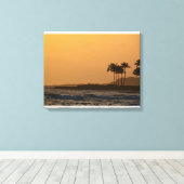 Toile Coucher de soleil de l'océan de Kauai (Insitu (Plancher de Bois))