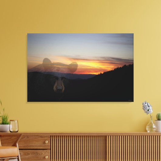 Toile Coucher de soleil de l'ours noir (Insitu(Salon))