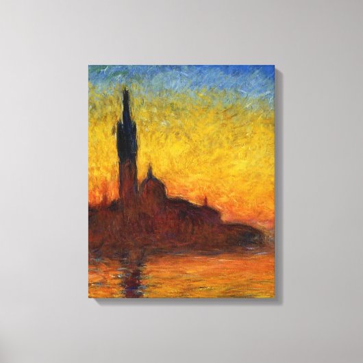 Toile Coucher de soleil de Monet Venise Impressionnisme (Recto)