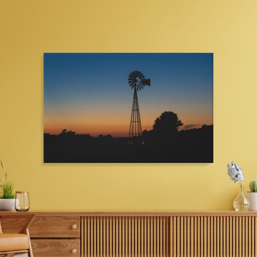 Toile Coucher de soleil de moulin à vent Ozark (Insitu(Salon))