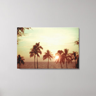 Toile Coucher de soleil de PixDezines à la plage de Maun