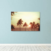 Toile Coucher de soleil de PixDezines à la plage de Maun (Insitu (Plancher de Bois))