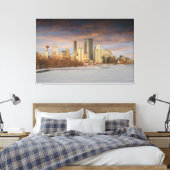 Toile Coucher De Soleil D'Hiver À Calgary Skyline (Insitu(Chambre))