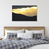 Toile Coucher de soleil d'or sur la crête bleue (Insitu(Chambre))