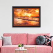 Toile Coucher de soleil doré (Insitu(Salon))