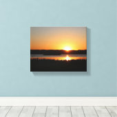 Toile Coucher de soleil doré (Insitu (Plancher de Bois))
