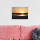 Toile Coucher de soleil doré (Insitu(Salon))