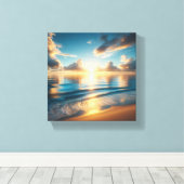 Toile Coucher de soleil doré à couper le souffle sur un (Insitu (Plancher de Bois))