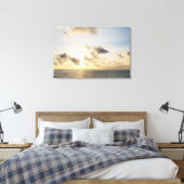 Toile Coucher de soleil doré de l'Ouest avec vol d'oisea (Insitu(Chambre))